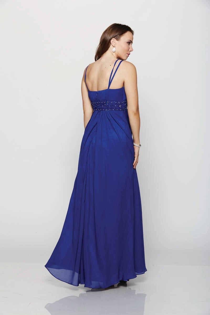 Elegant Chiffon Dress – Empire Waist Spaghetti Strap Gown for Formal Events - prom dress
