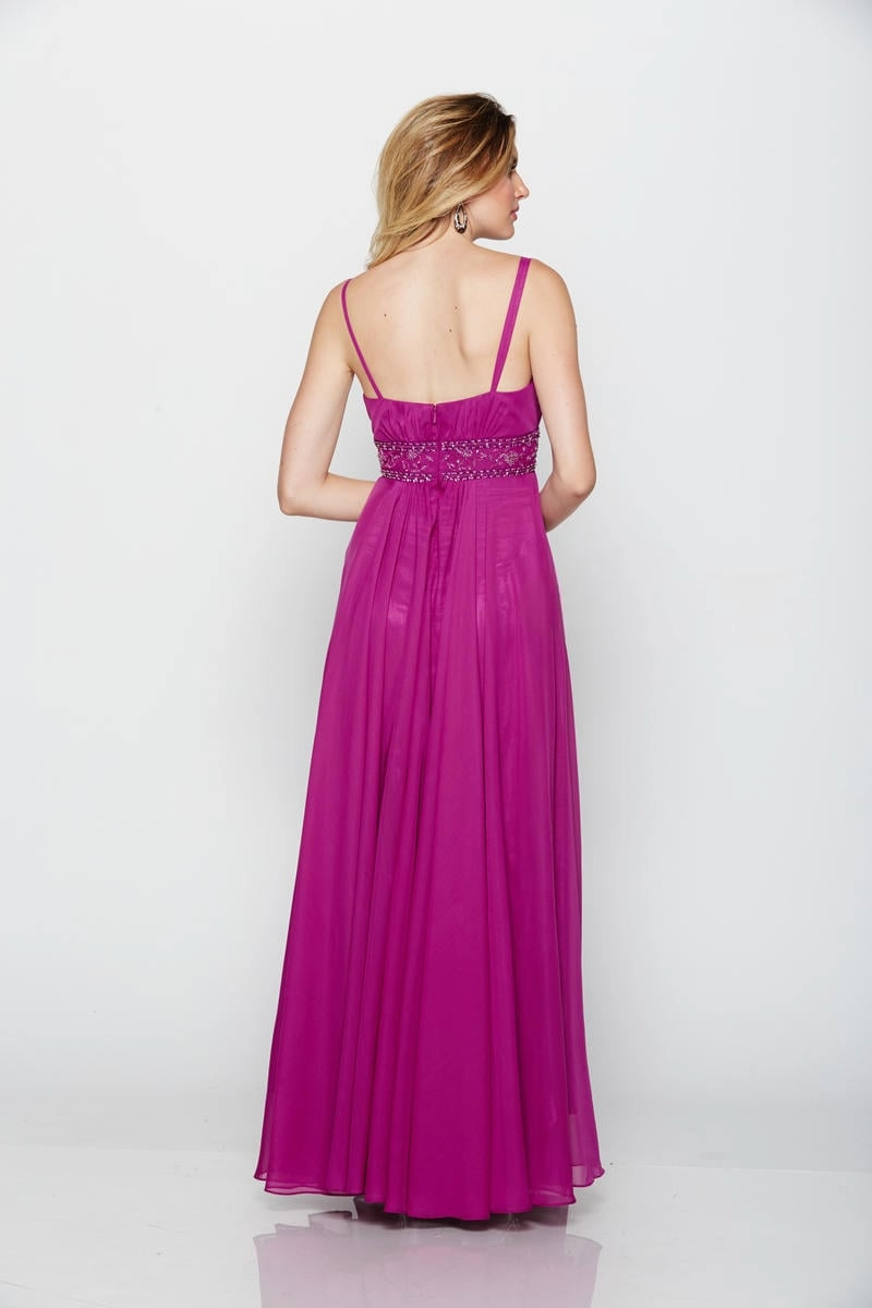 Elegant Chiffon Dress – Empire Waist Spaghetti Strap Gown for Formal Events - prom dress