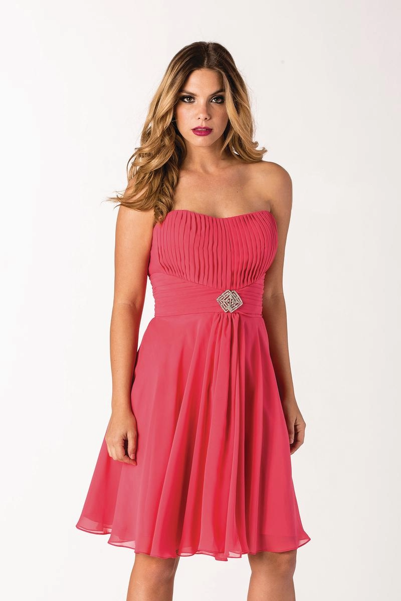 Strapless A-Line Chiffon Dress – Elegant & Flowy Silhouette - prom dress