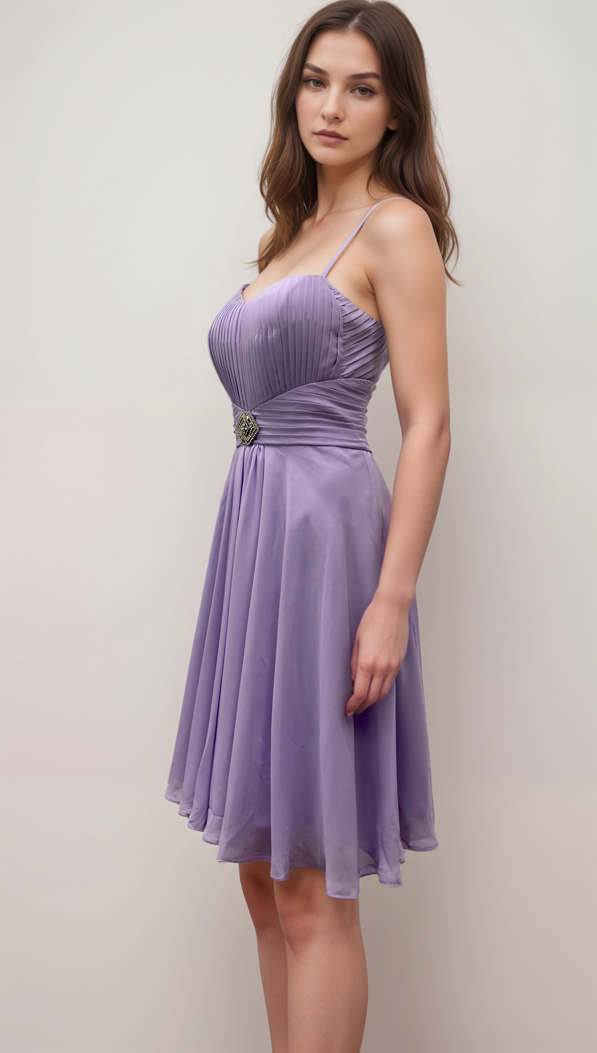 Strapless A-Line Chiffon Dress – Elegant & Flowy Silhouette - prom dress