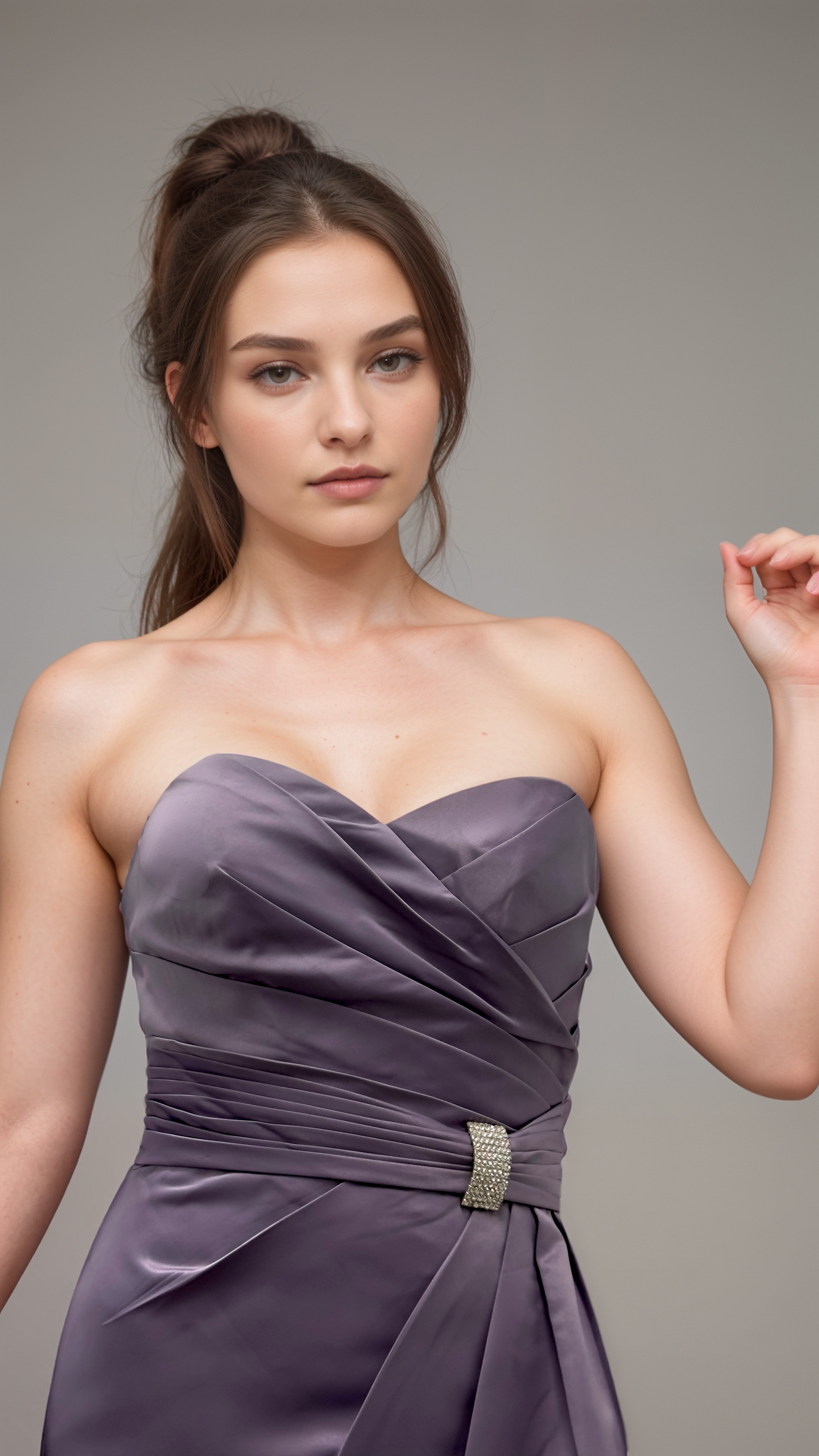 Sleek Satin Mini – Draped Strapless Bodycon Dress - prom dress
