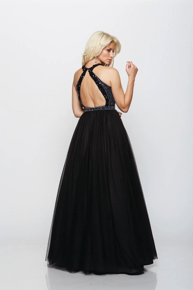 Celestial Midnight Gown - prom dress