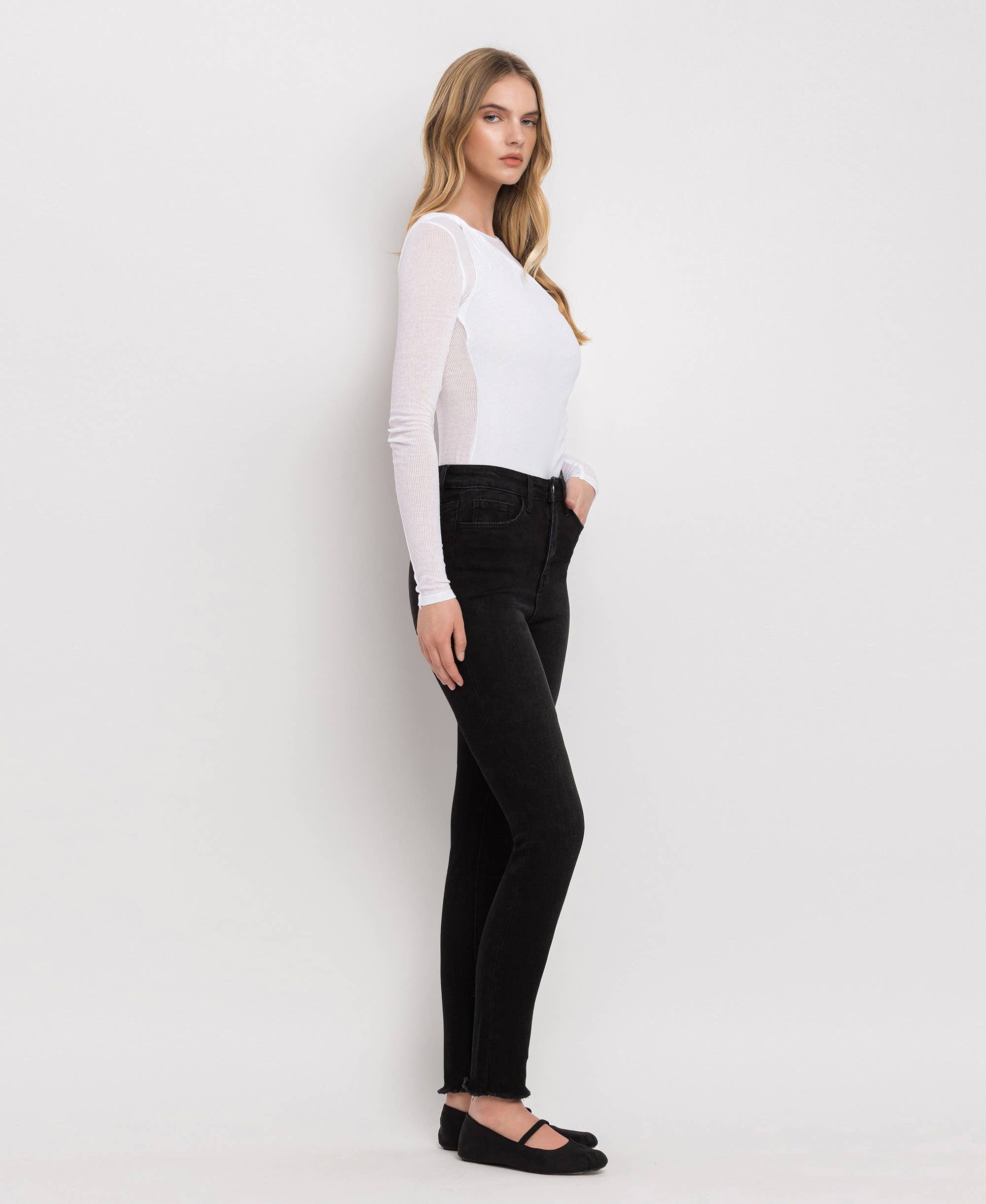 SUPER HIGH RISE ANKLE SKINNY JEANS