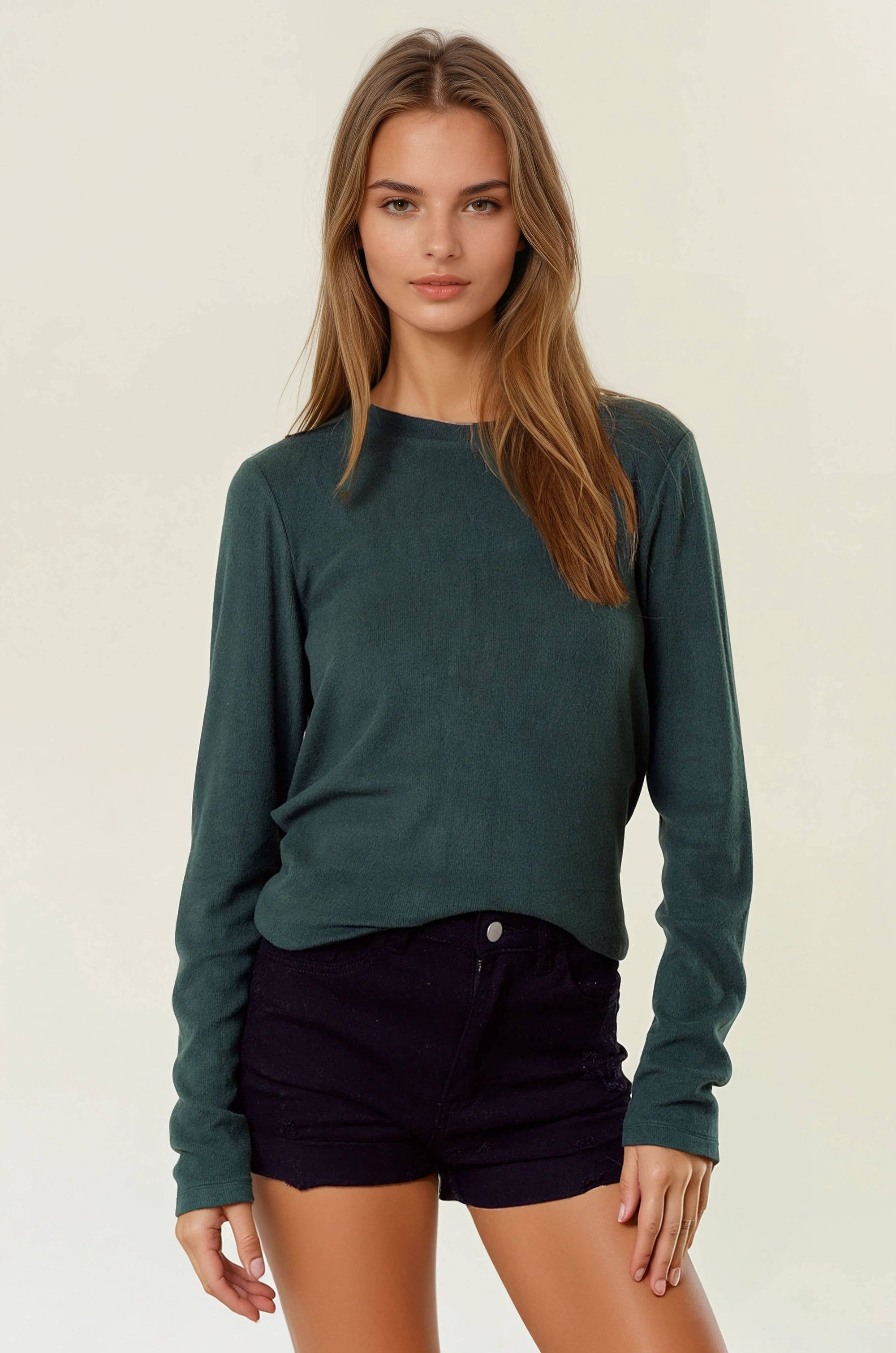 Round Neck Soft Knit Top