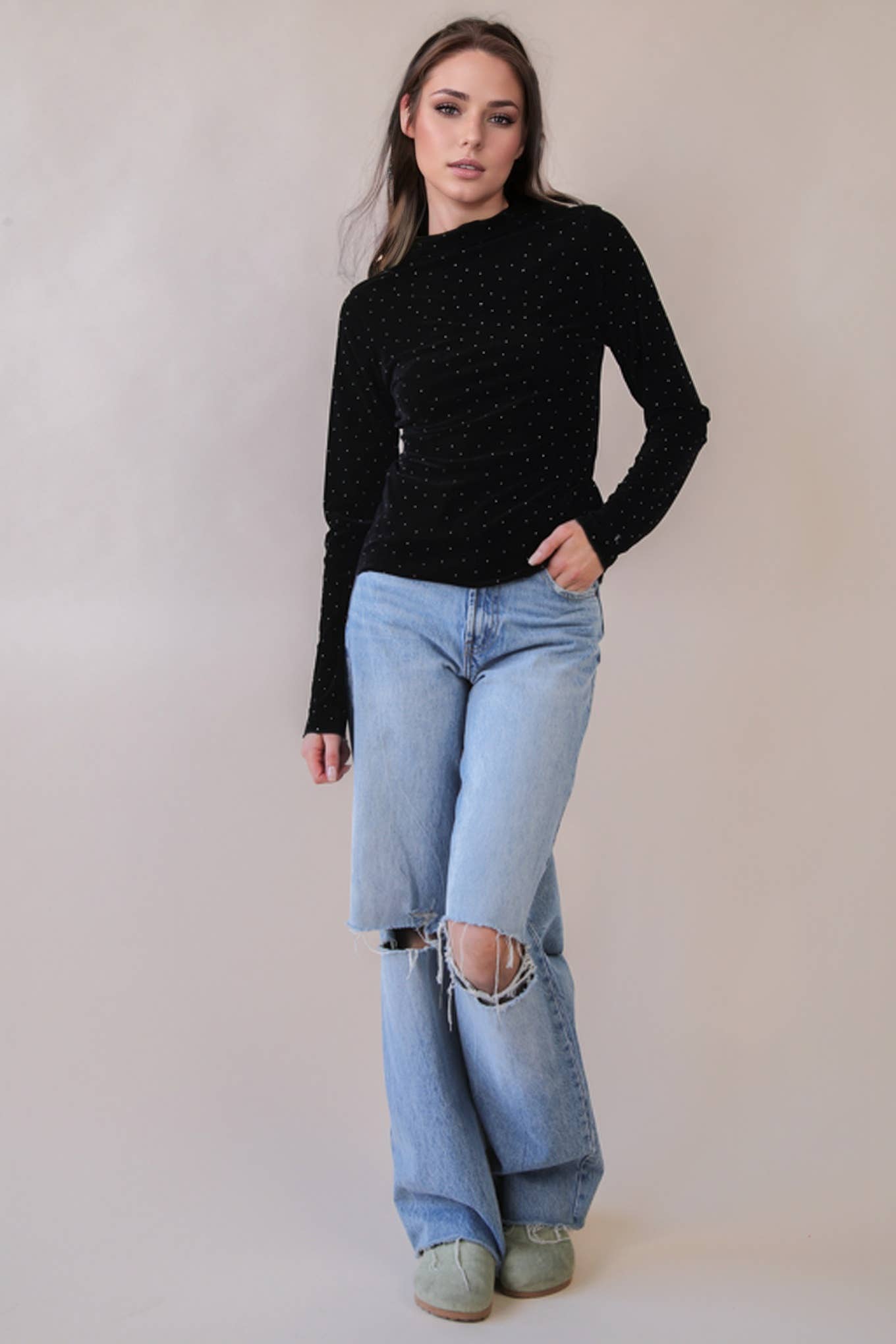 Leopard &amp; Stone Fitted Top