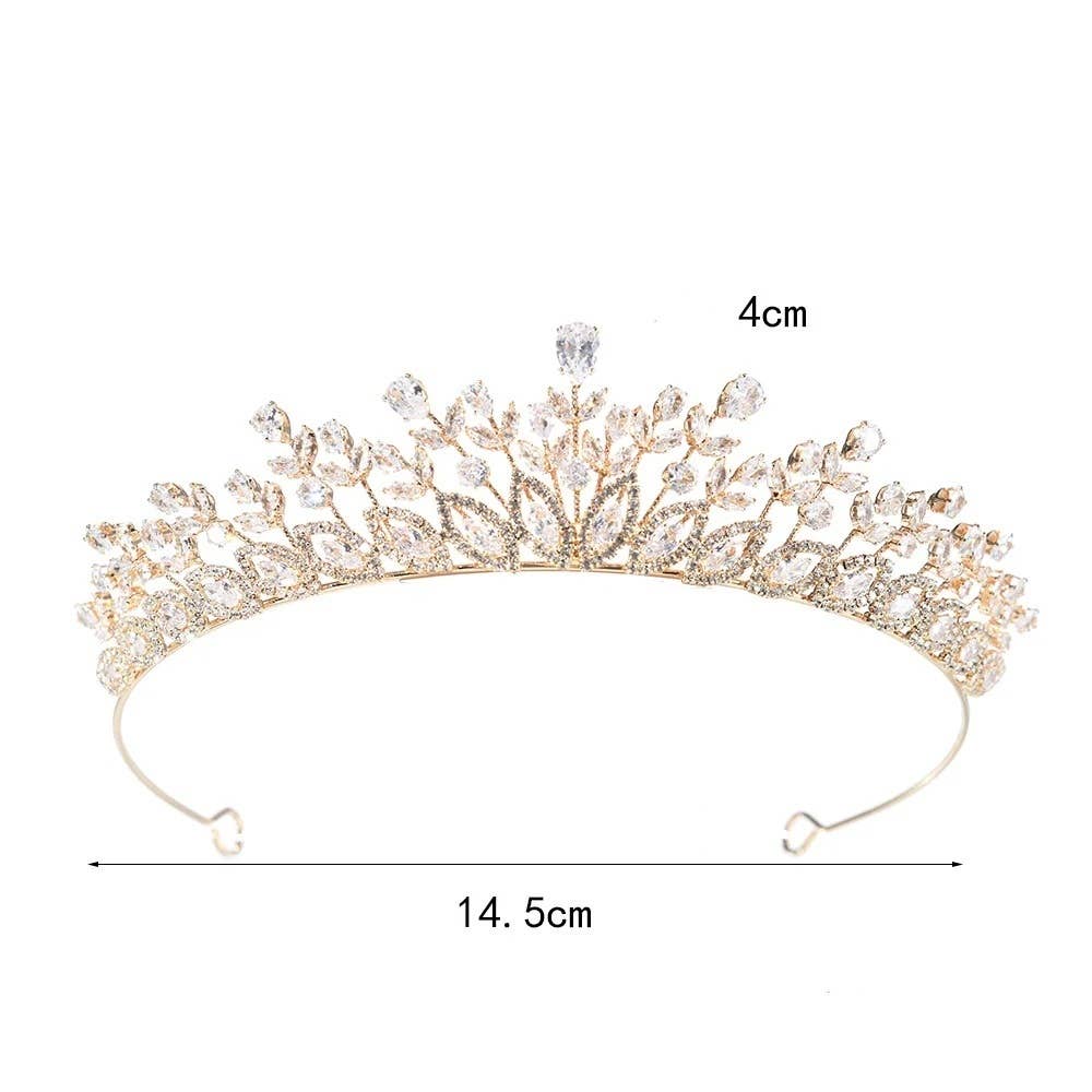 69859-200 Gold  Plating Tiara L 15.5 *H 1.5