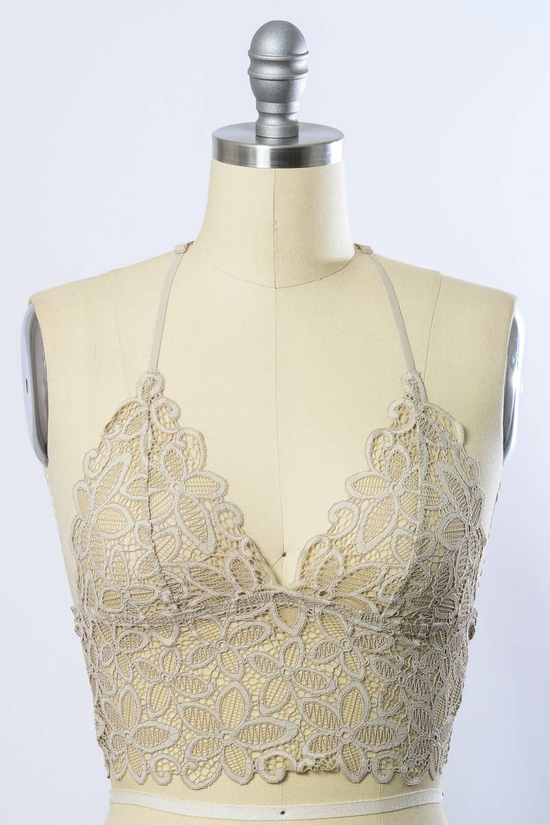 🌺 Padded Lace Racerback Bralette