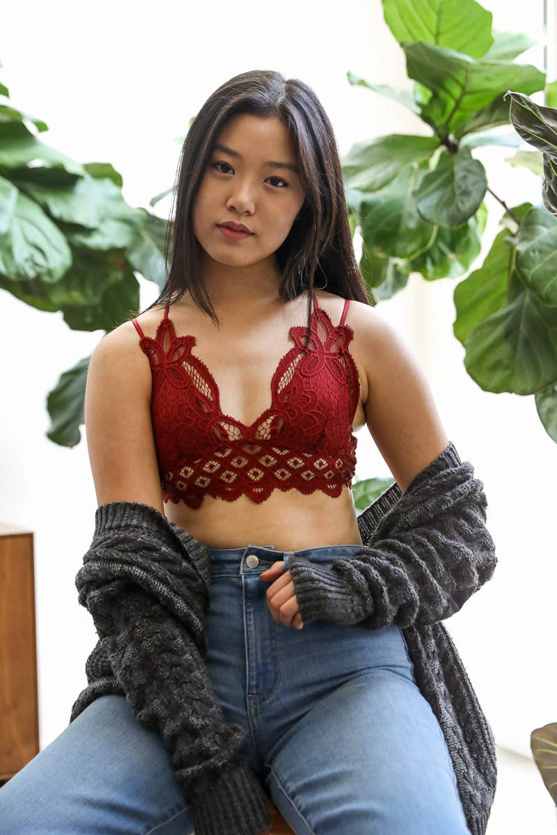 Padded Crochet Lace Bralette