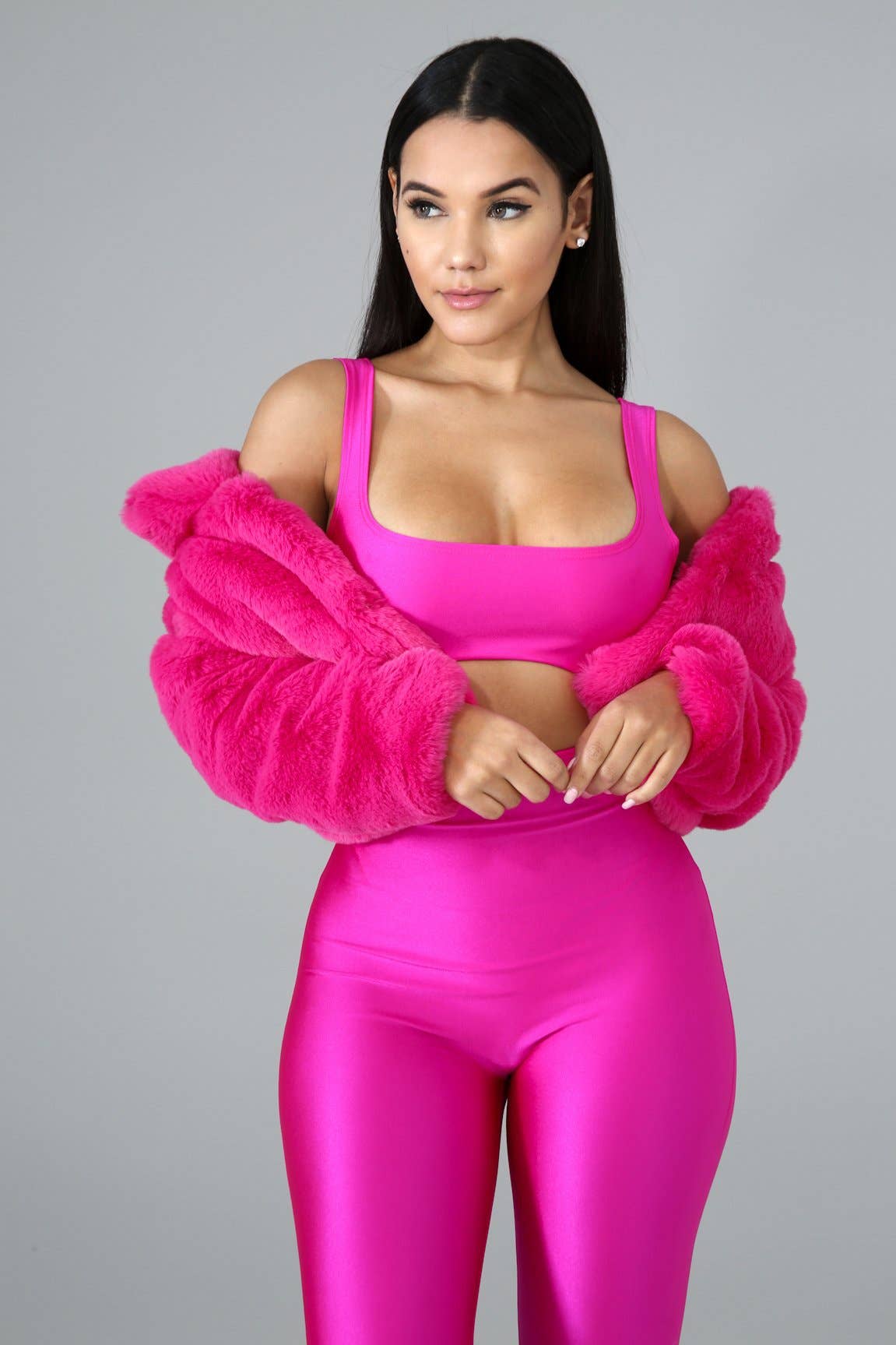 Faux Fur Cropped Jacket