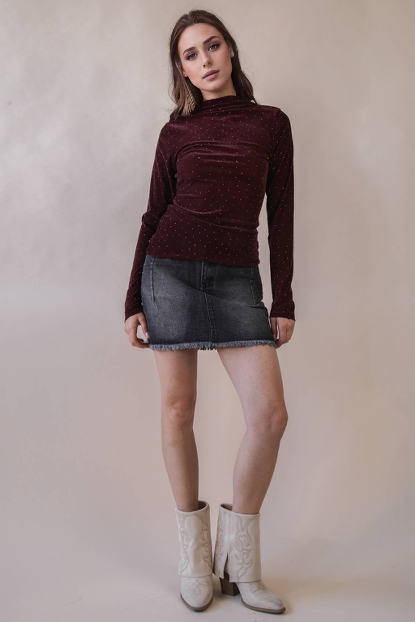 Leopard &amp; Stone Fitted Top