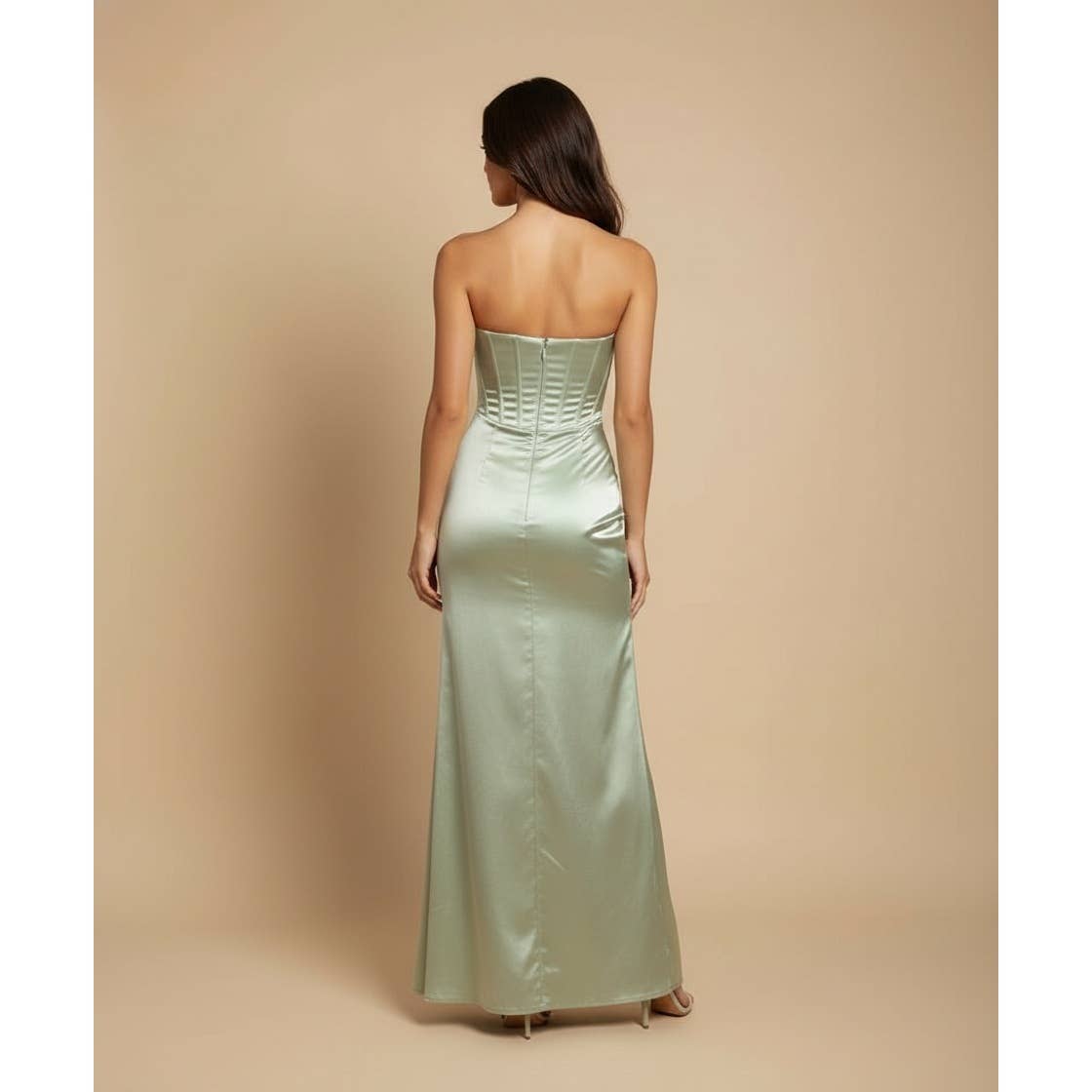 CASINO STRAPLLES MAXI DRESS