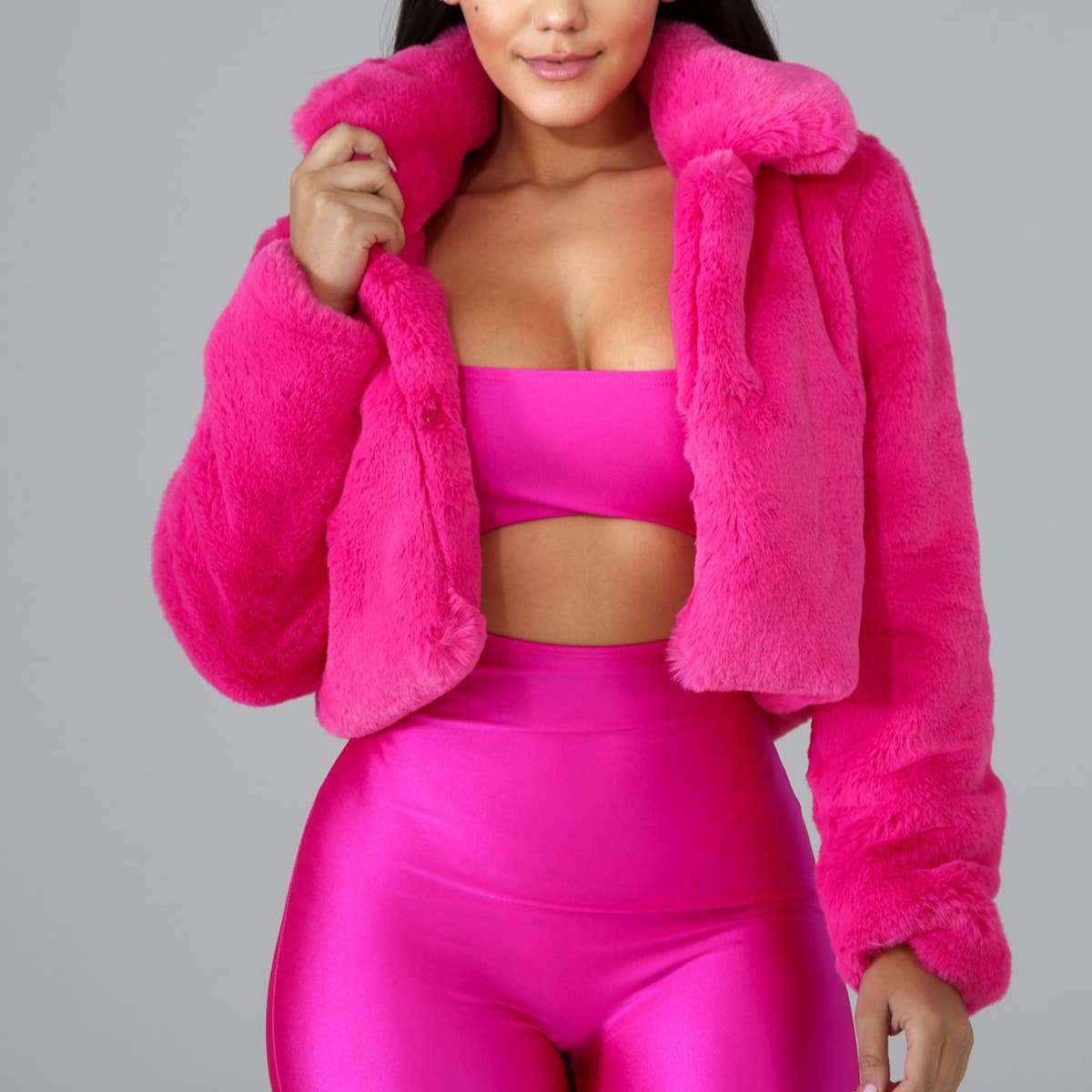 Faux Fur Cropped Jacket