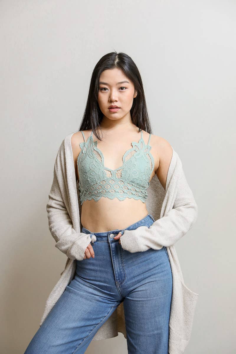 Padded Crochet Lace Bralette