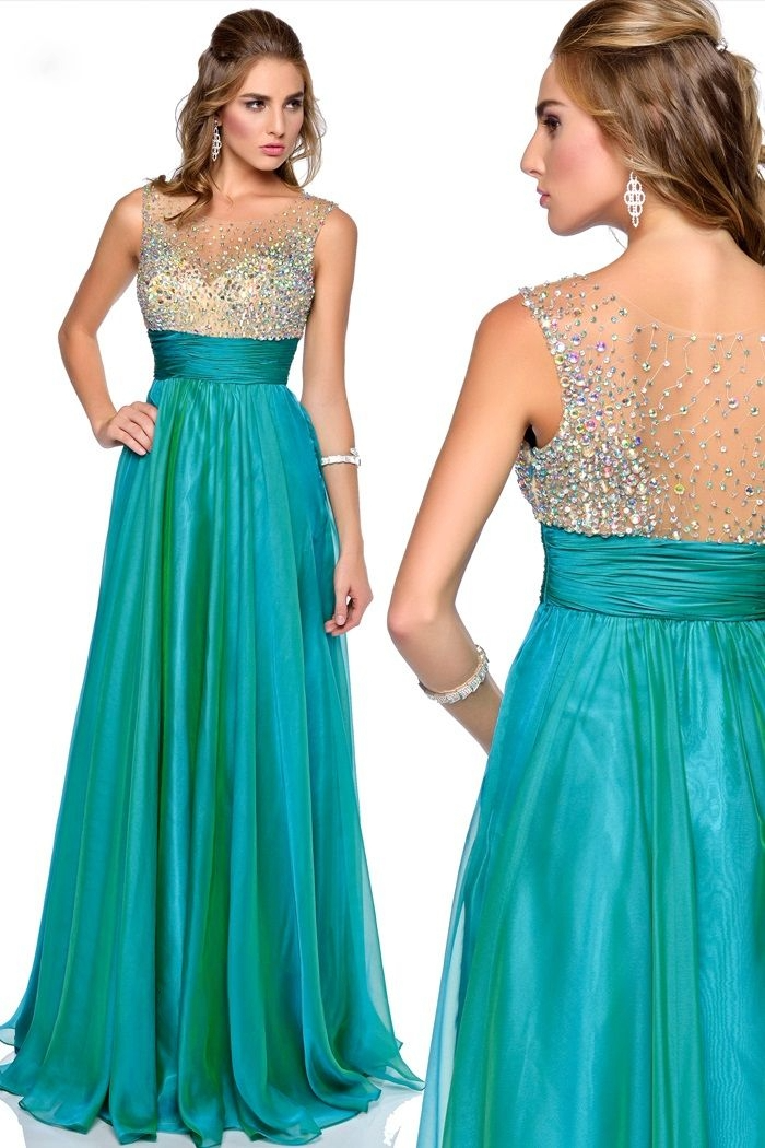 Last Dress: Illusion Bodice Chiffon Gown_E1694_TEAL_8