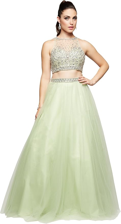 Last Dress: Celadon Sparkle Two-Piece Gown_E2097_MINT_12