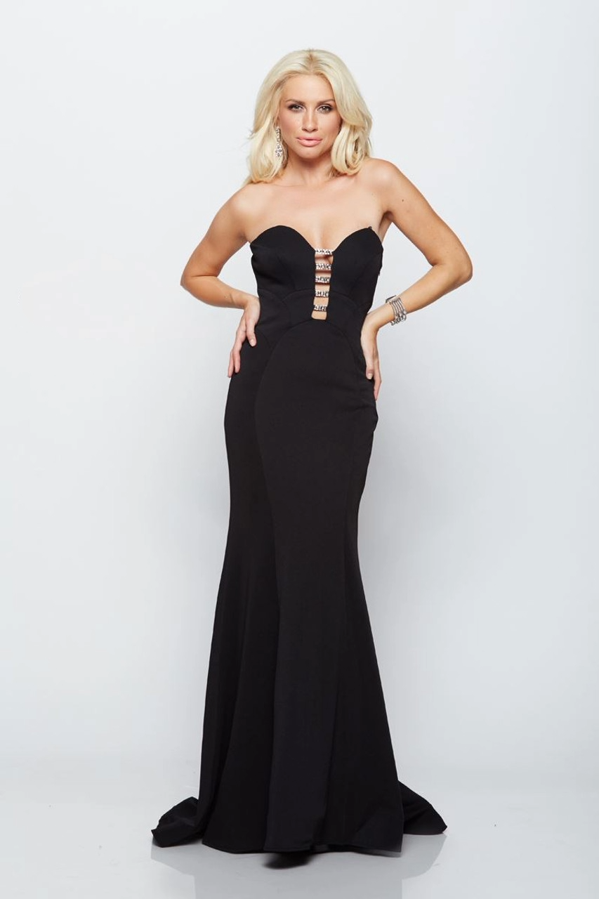 Last Dress: Black Seduction Plunge Evening Gown_E2102_BLACK_18