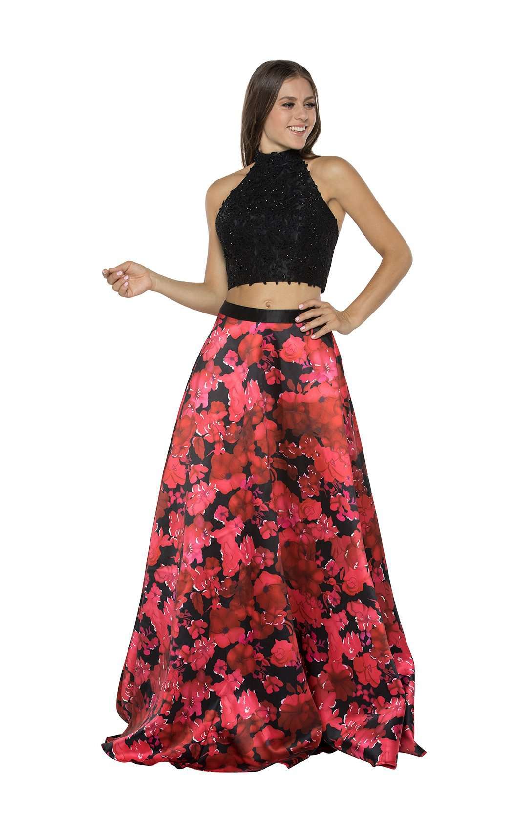 Last Dress: Midnight Rose Two-Piece Gown_E2434_RED-PRINT_2