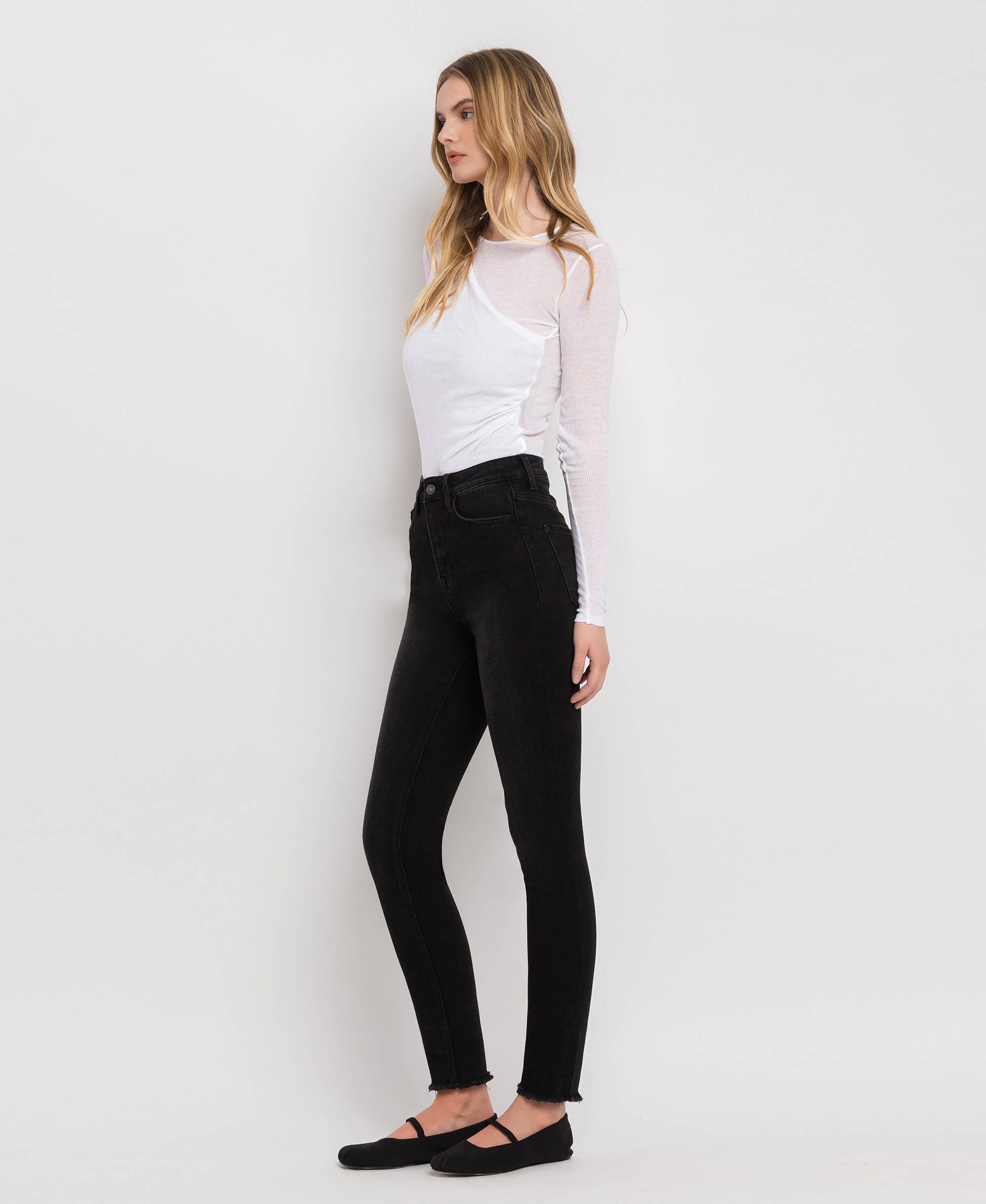 SUPER HIGH RISE ANKLE SKINNY JEANS