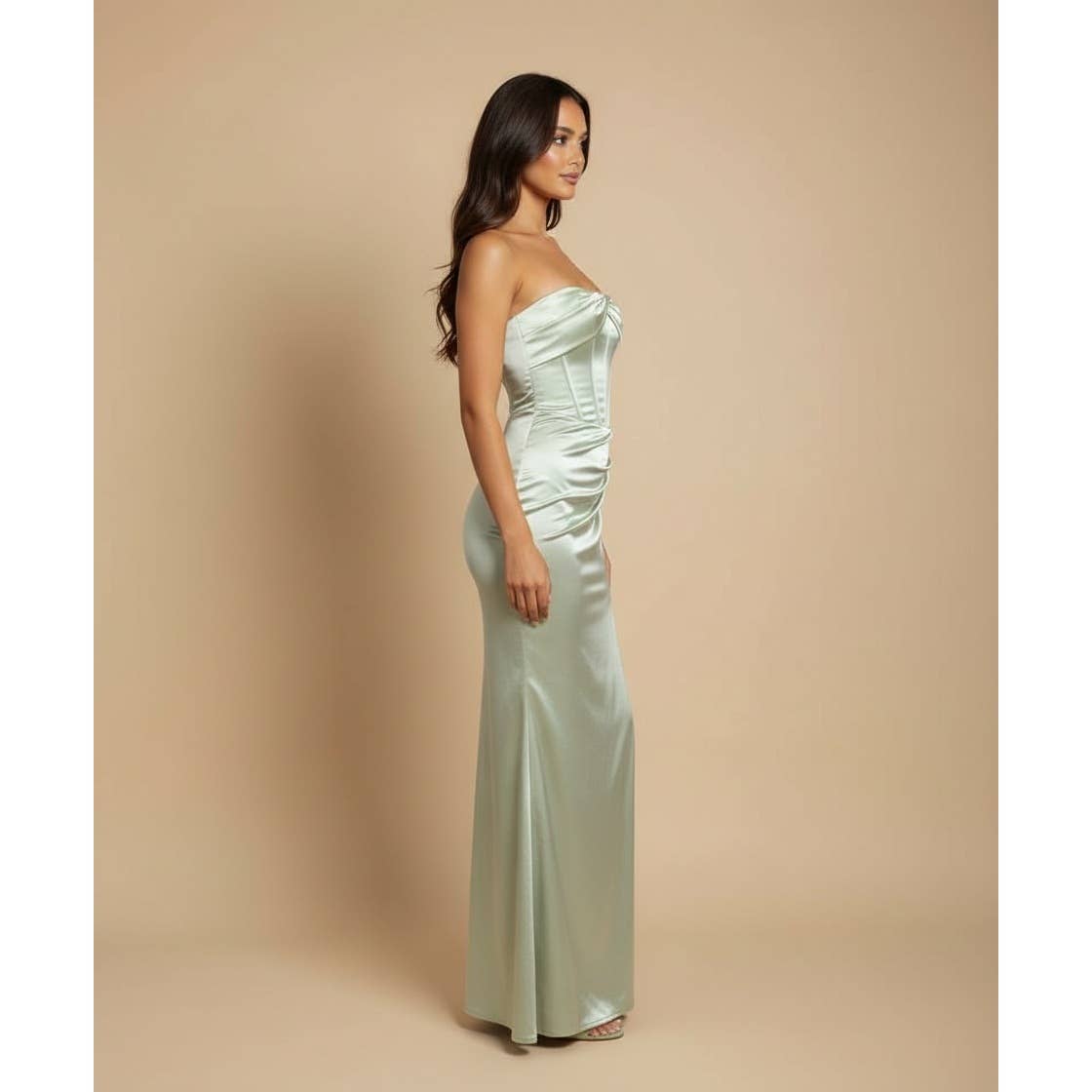 CASINO STRAPLLES MAXI DRESS