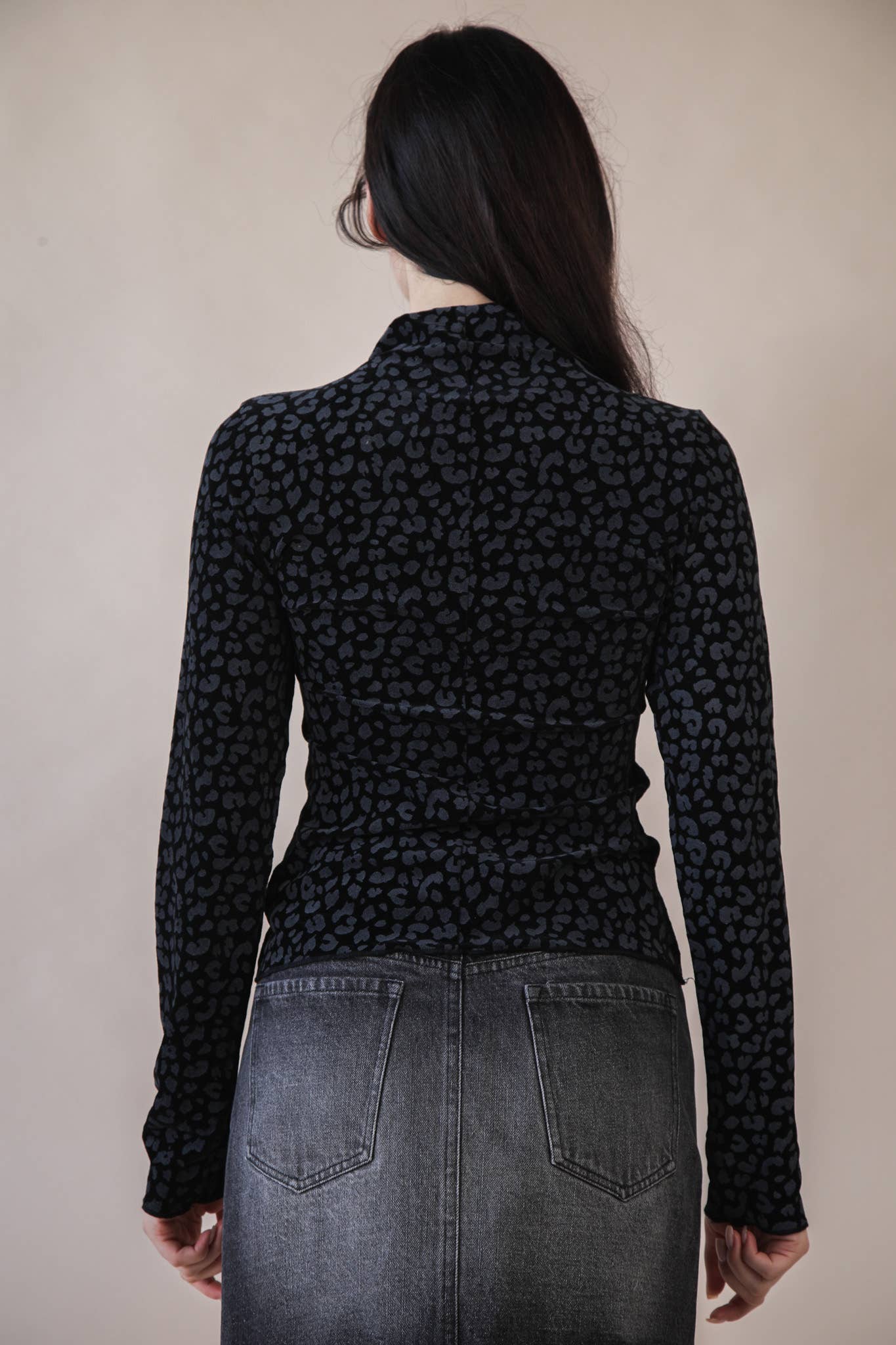 Leopard &amp; Stone Fitted Top