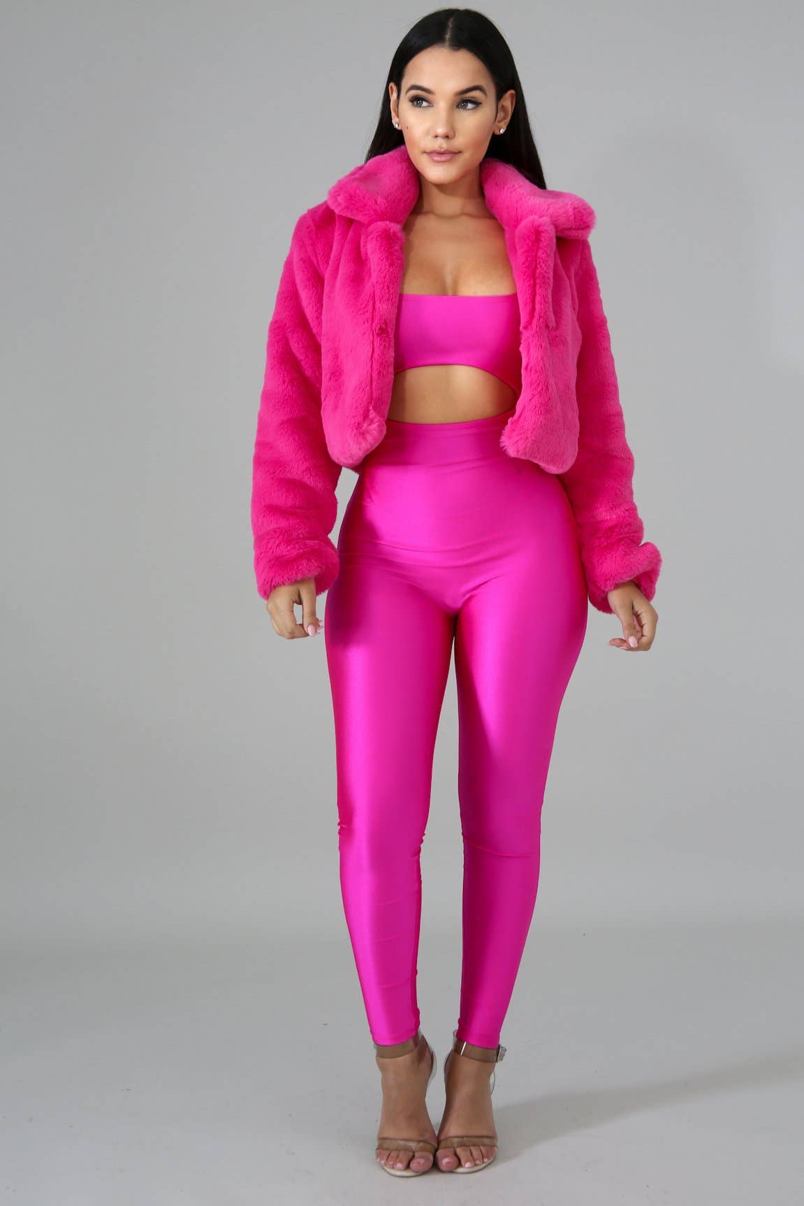 Faux Fur Cropped Jacket