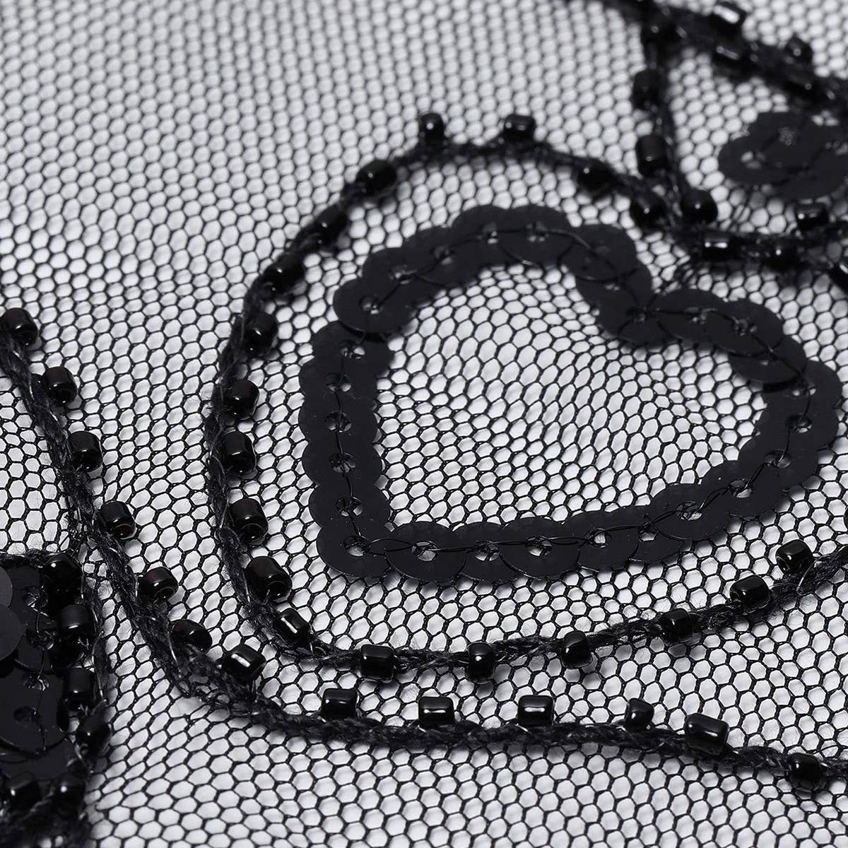 Elegant Sheer Sequin Fringe Wrap