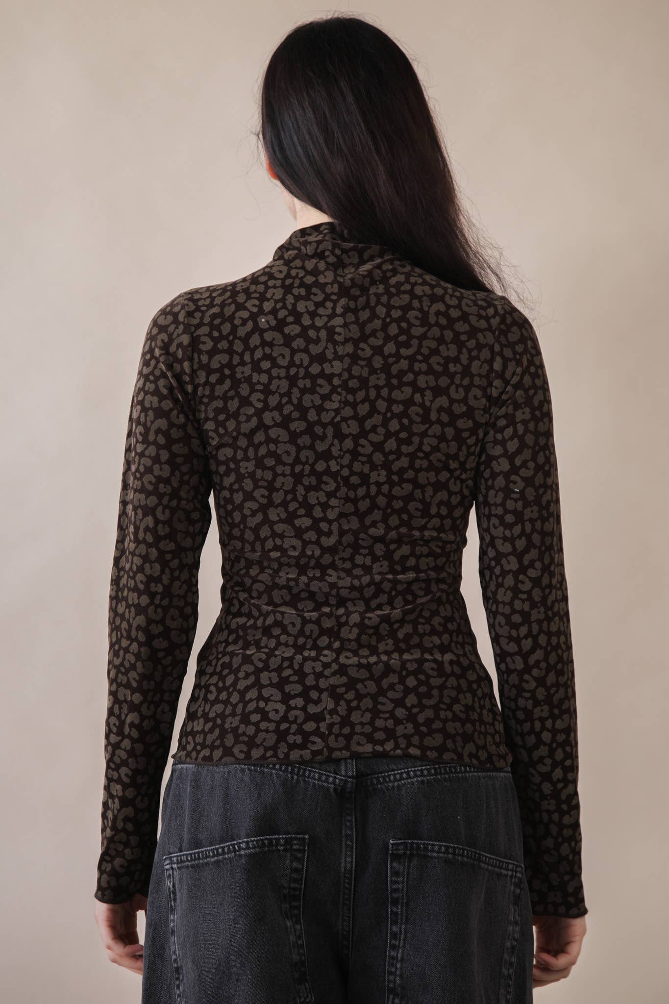 Leopard &amp; Stone Fitted Top