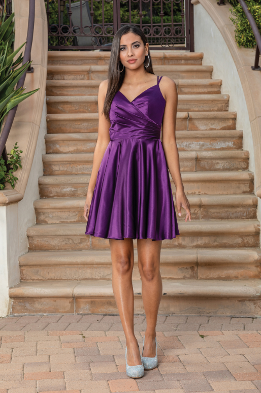 Adjustable Spaghetti Straps Homecoming Dress
