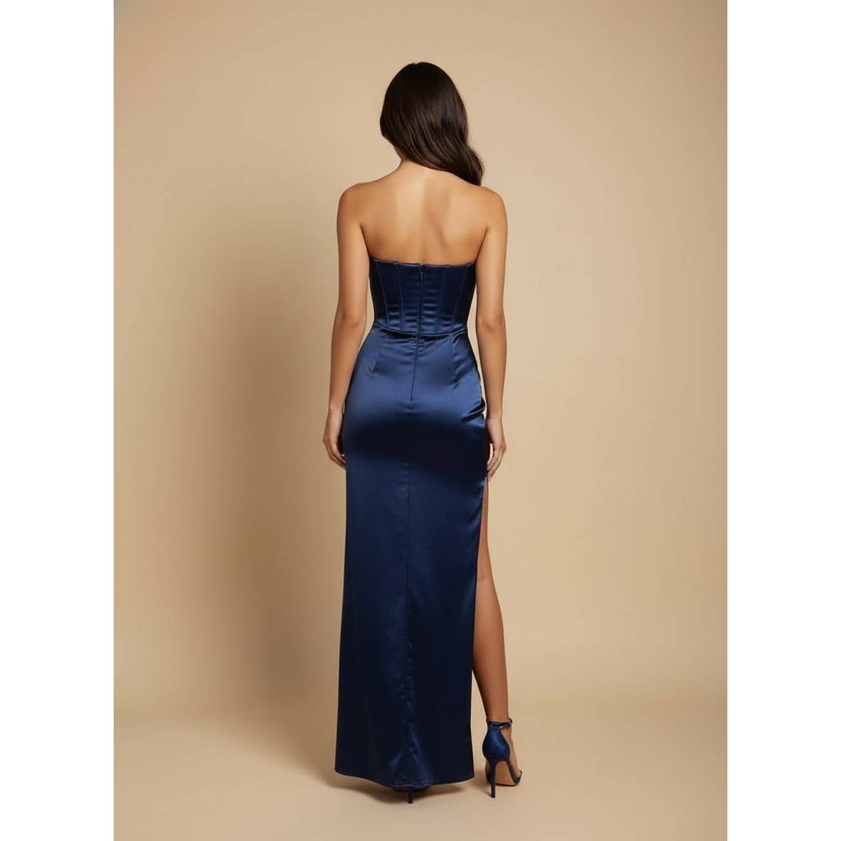 CASINO STRAPLLES MAXI DRESS
