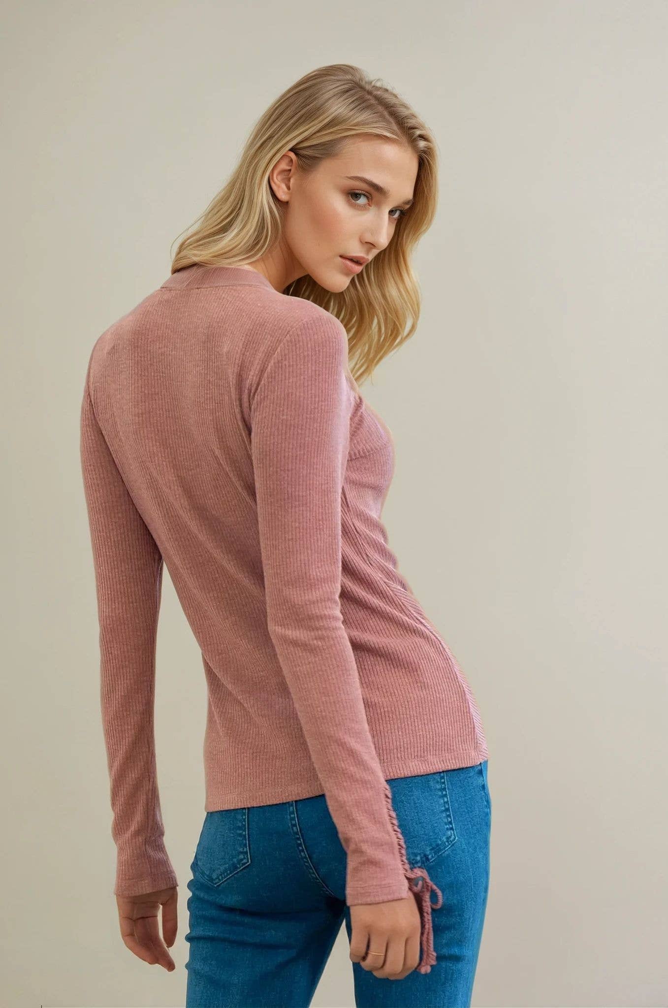 Cinched Front Knit Top